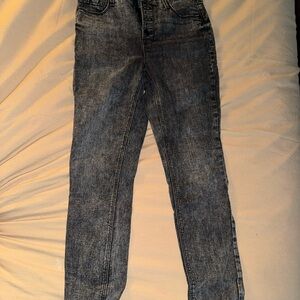 Women's Black Acid Wash Jeans